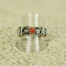 Carnelian and Alpaca Inca Ring