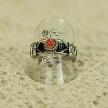 Carnelian and Alpaca Inca Ring