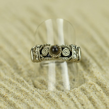 Smokey Obsidian and Alpaca Inca Ring