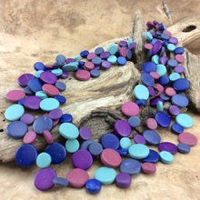 Purple Rain Smarties 3 Strand Coconut Shell Necklace