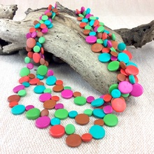 Marrakesh Smarties 3 Strand Coconut Shell Necklace
