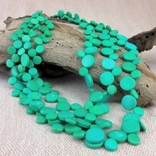 Spearmint Green Smarties  3 Strand Coconut Shell Necklace