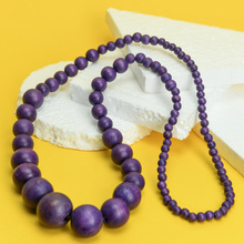 Wild Berry Lola Long Wooden Necklace