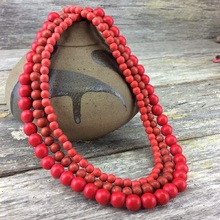 Fuego Lolita 3 Strand Wooden Necklace