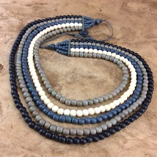 Silhoutte Kirra 5 Strand Wooden Necklace
