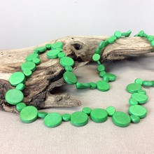 Fern Green Graduated Wooden Smarties Long Necklace