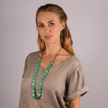 Fern Green Lucinda Disks Long Necklace