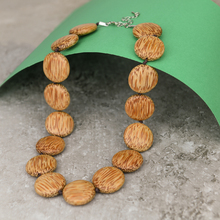 Natural Coconut Palmwood Lucy Short Round  Necklace