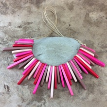 Blushious Rays Adjustable Wooden Necklace
