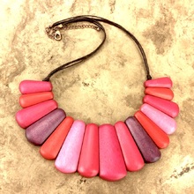 Red Crimson Venus Plate Necklace