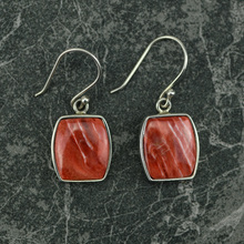 Peruvian Silver Earrings with Spondylus