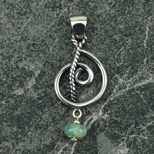 Peruvian Silver Pendant with Opalo Andino Bead