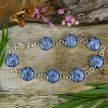 Blue Mexican Flowers Round Bracelet