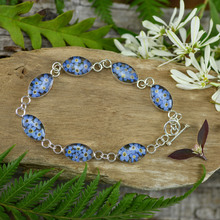 Blue Mexican Flowers Seed Bracelet