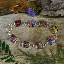Garden Mexican Flowers Square Bracelet