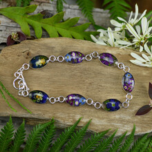 Purple Mexican Flowers Seed Bracelet