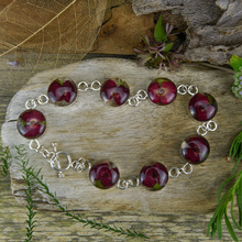 Red Mexican Flowers Round Bracelet