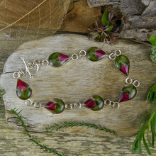 Single Rose Mexican Flowers Drop Bracelet