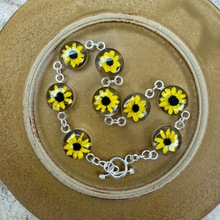 Yellow Mexican Sunflowers Round Bracelet