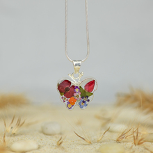 Garden Mexican Flowers Small Butterfly Necklace