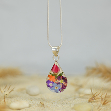 Garden Mexican Flowers Small Drop Necklace