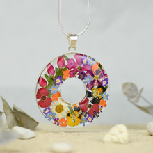 Garden Mexican Flowers Large Donut Necklace