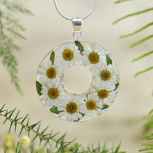 White Mexican Flowers Large Donut Necklace