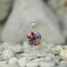 Garden Mexican Flowers Small Round Pendant