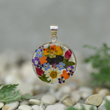 Garden Mexican Flowers Medium Round Pendant