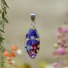 Purple Mexican Flowers Medium Seed Pendant