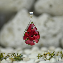 Red Mexican Flowers Medium Drop Pendant
