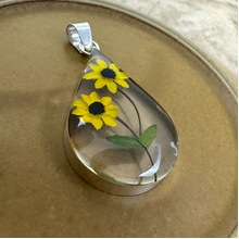 Yellow Mexican Sunflowers Medium Drop Pendant