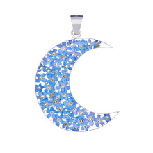 Blue Moon Mexican Flowers Large Pendant