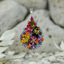 Garden Mexican Flowers Large Drop Pendant