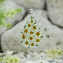 White Mexican Flowers Large Drop Pendant