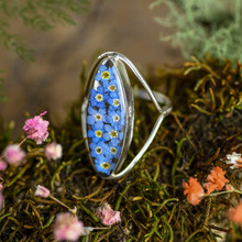 Blue Mexican Flowers Seed Ring