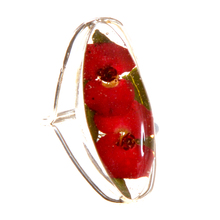 Red Mexican Flowers Seed Ring Size-6