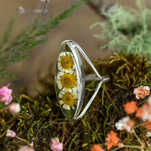 White Mexican Flowers Seed Ring