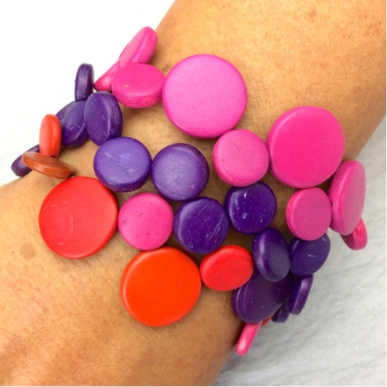 Berry Delight Smarties Elastic Cluster Bracelet