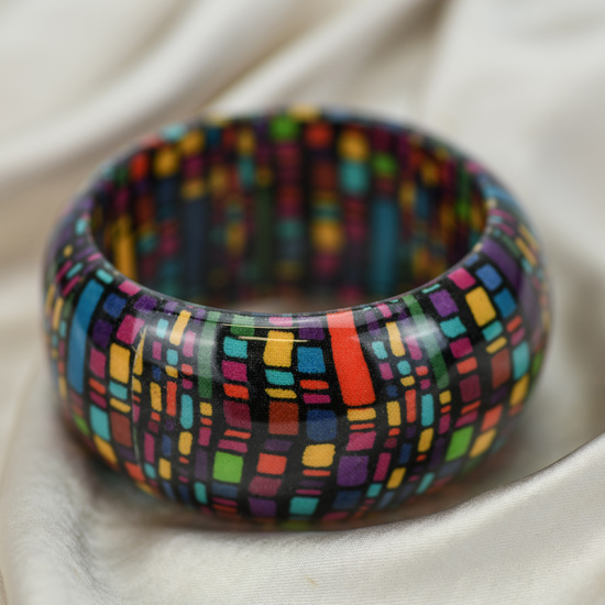 Muticolour Retro Print Bangle