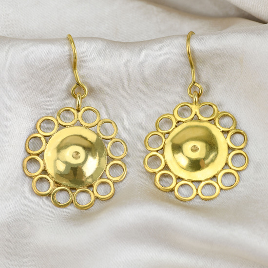 Tairona Round Precolombino Gold Earrings