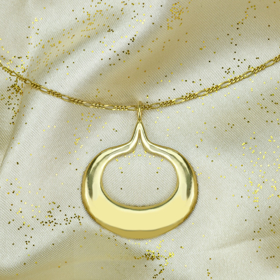 Nariquera Tairona Precolombino Gold Pendant on fine Gold Chain