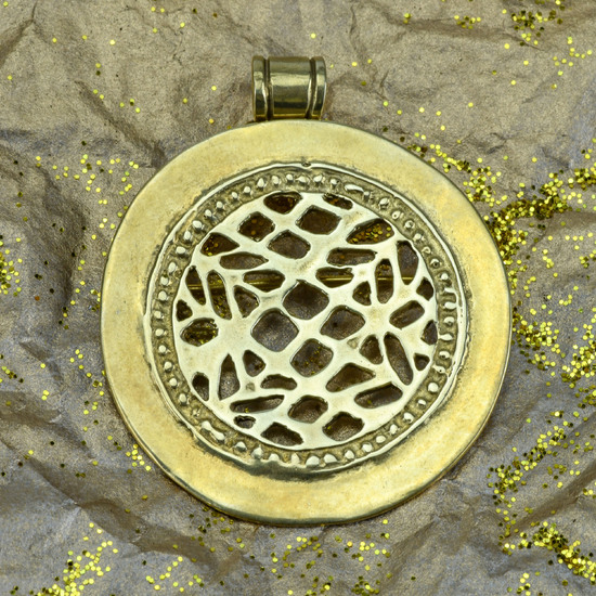 Pectoral Sol Large Precolombino Gold Pendant / Brooch
