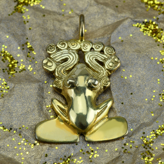 Rana Tairona Precolombino Gold Pendant
