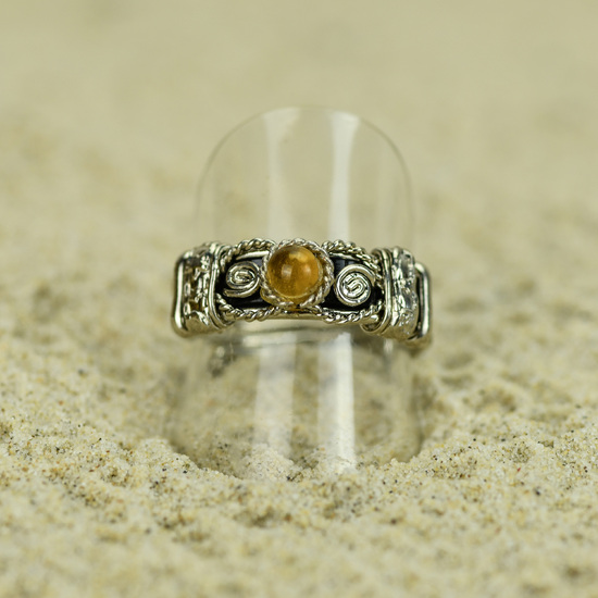Amber and Alpaca Inca Ring