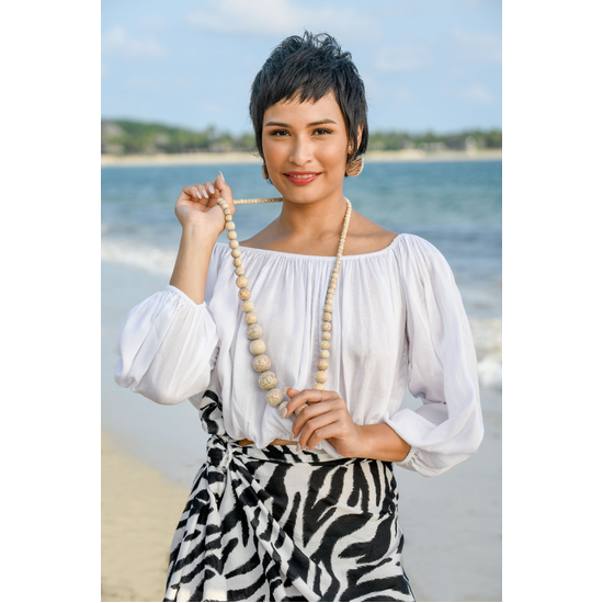 Castaway Lola and Luna Look - White Coconut Palm Wood Jewellery Set
