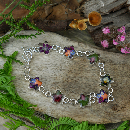 Garden Mexican Flowers Star Bracelet