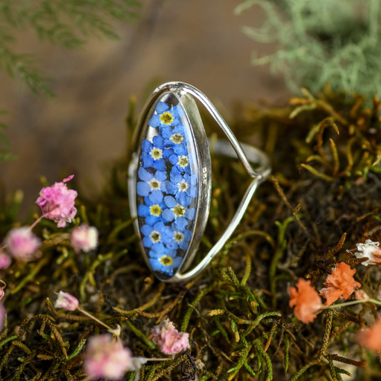 Blue Mexican Flowers Seed Ring