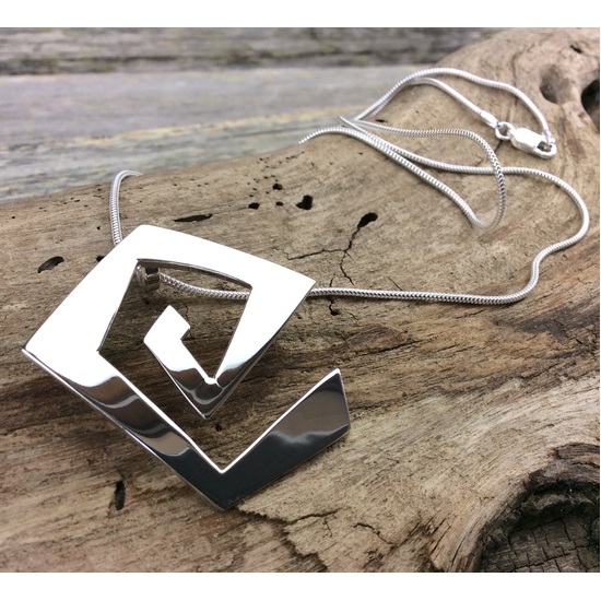 Geo Mexican Silver Necklace